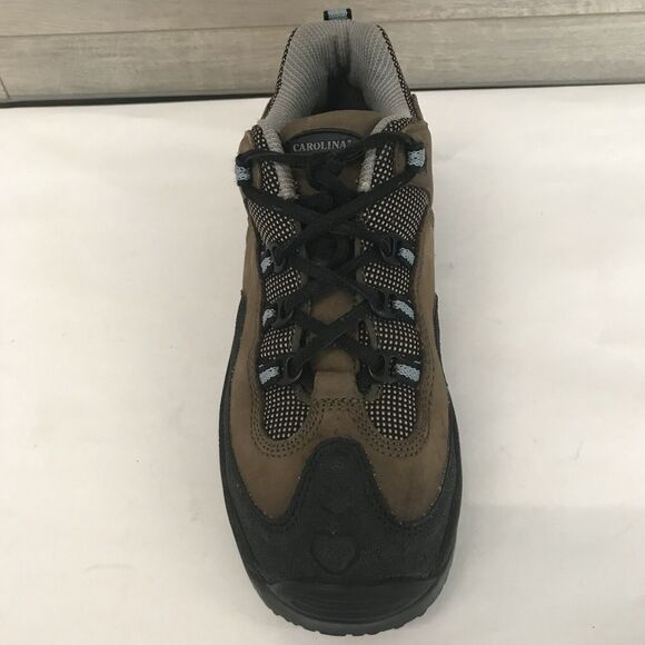 Carolina Tan Brown Leather Composite Toe Lace Up Boots Shoes Women’s 7.5 W - Picture 8 of 14